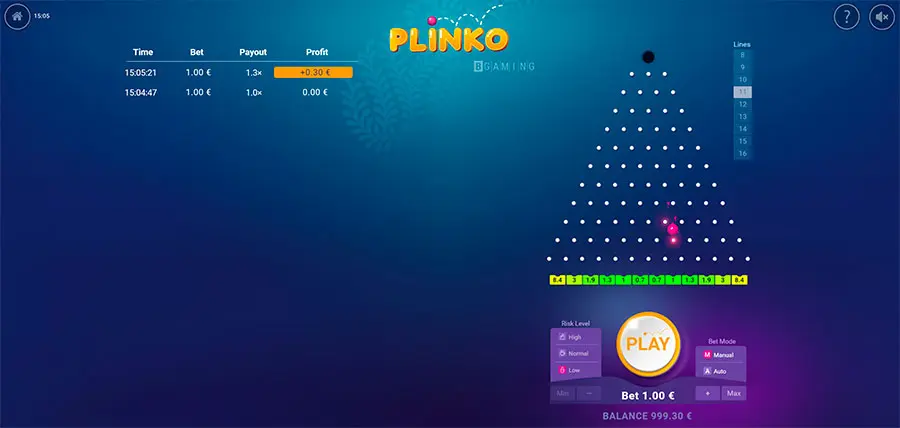 Plinko board visual